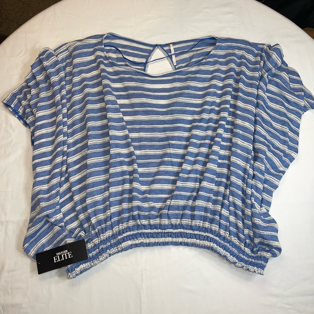 ✨5xHOST PICK✨Free People Azalea Striped Sapphire Top